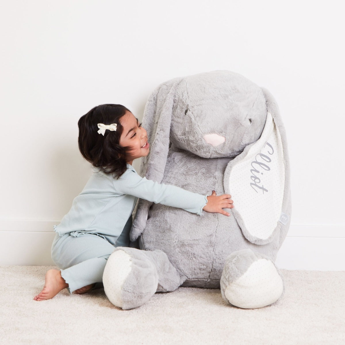 Personalised Supersized Grey Bunny Soft Toy